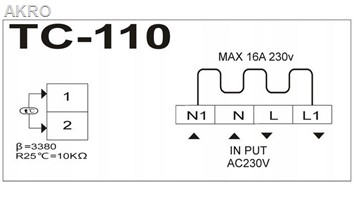 ESCO TC-110 Wi-Fi Bezprzewodowy termostat podłogów